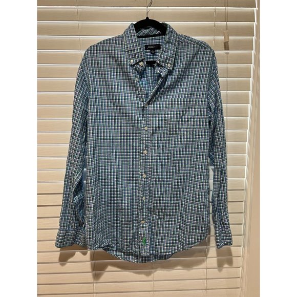 Johnnie-O Linen Blend Long Sleeve Button Up Shirt - Size L - Picture 1 of 5
